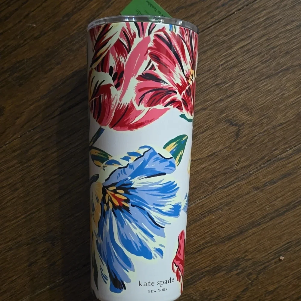 ♥️BUY 2 GET 1 FREE  Kate Spade New York Brushed Floral Stainless Steel Tumbler - Picture 6 of 9